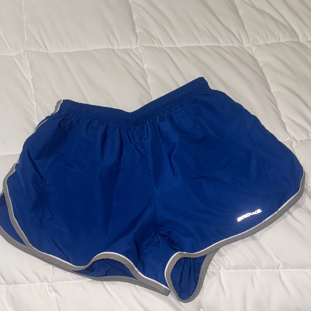 Brooks Men's Athletic Shorts in Blue and Gray